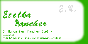 etelka mancher business card